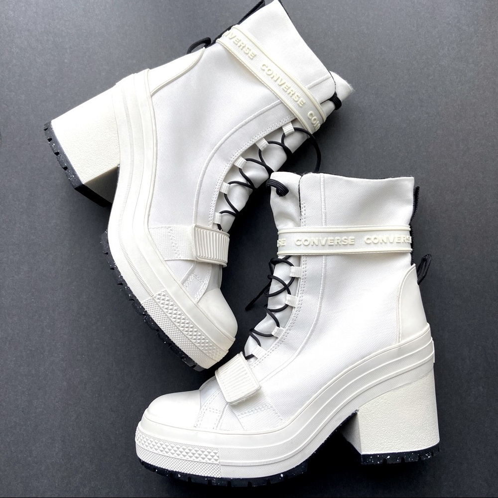 Converse Chuck Taylor All Star White 10 Heel Boot